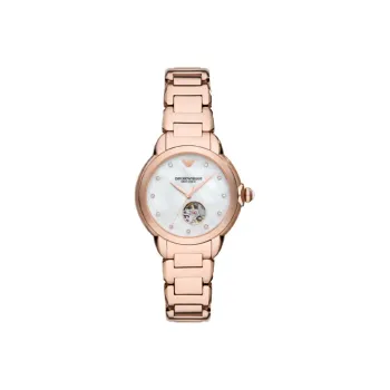 EMPORIO ARMANI Wrist Watch Automatic Mechanical Movement Stainless Steel Strap 34mm White Dial Women's Watch