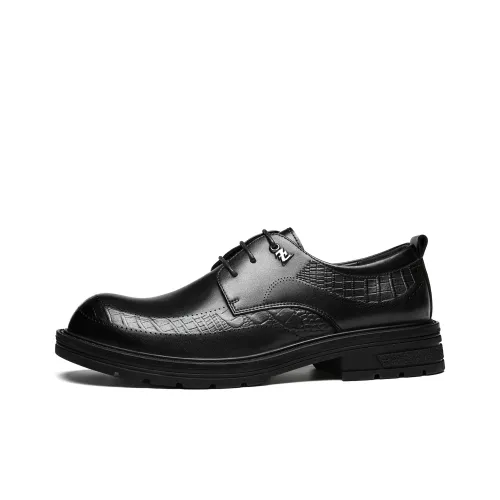CHINT Dress Shoes Men Low Top Black