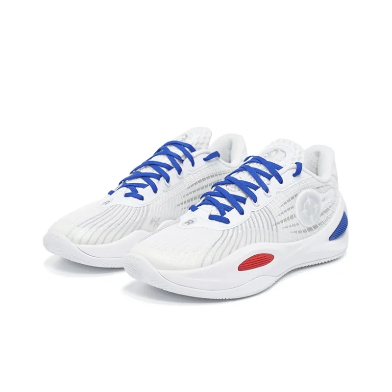 RIGORER Reeves Generation Basketball Shoes Men Low Top Precision White/Navy Blue/Rouge Red-3