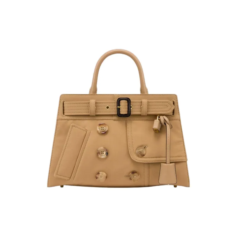 MOSCHINO Cotton And Polyamide Blend Shoulder Bag Crossbody Bag Handbag Women's Light Brown-0