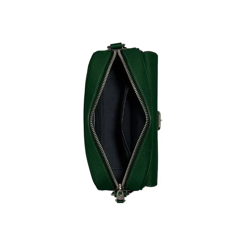 COACH Hudson Pebble Texture Cow Leather Camera Bag, Shoulder Bag, Crossbody Bag Medium Size Men's Dark Green-2