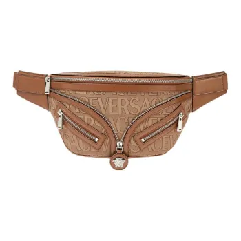 VERSACE Repeat Series Polyester One Shoulder Crossbody Fanny Pack Regular Men's Brown