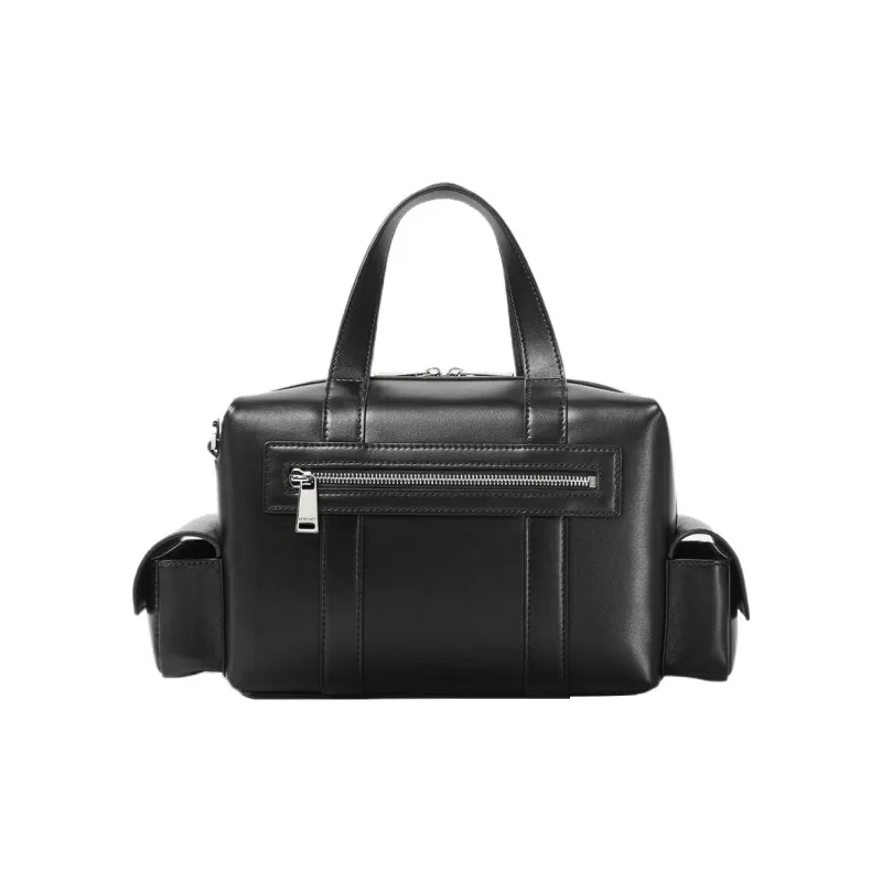VERSACE Cow Leather Camera Bag Shoulder Bag Crossbody Bag Handbag Regular Men's Black-2