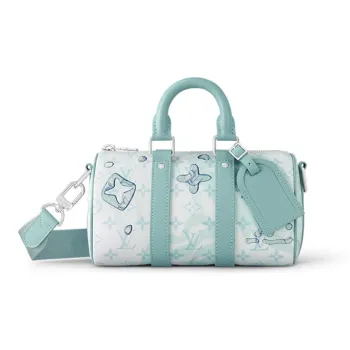 LOUIS VUITTON Keepall Bandouliere 25 Crystal Blue