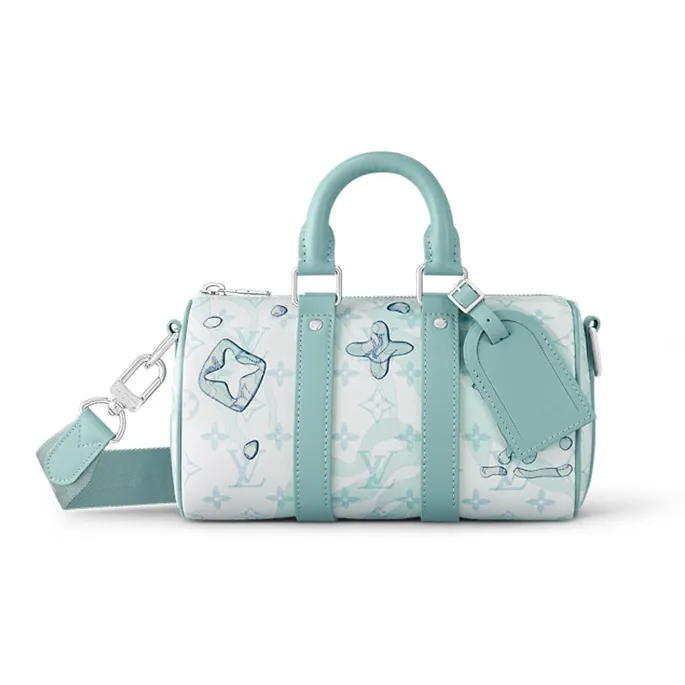 LOUIS VUITTON Keepall Bandouliere 25 Crystal Blue-0