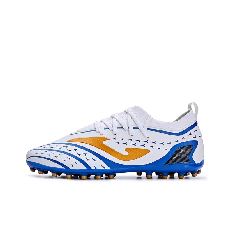 Joma MG Rubber Short Studs Anti Slip Wear Resistant Soccer Shoes Men's White Blue-0