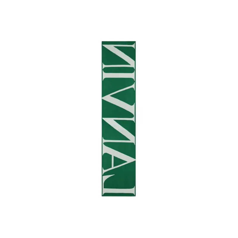 Lanvin Knit Scarves Unisex Black White Green-7