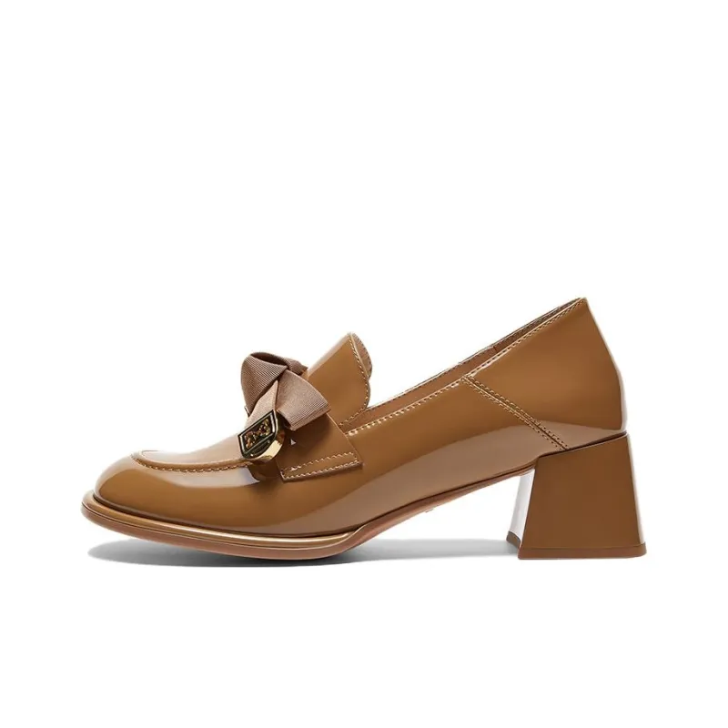 BASTO Loafers Women's Low Top Black/Brown-4