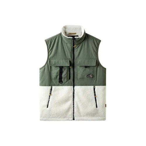 TOREAD Vests Unisex Polar White \ Army Green