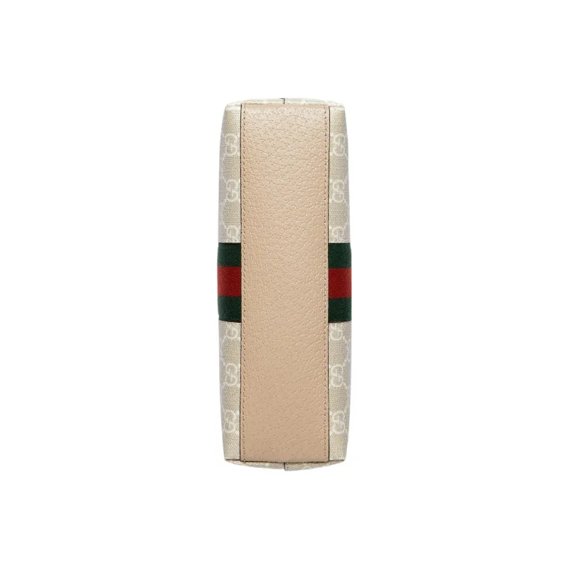 GUCCI Ophidia Canvas With Leather Canvas Bag Crossbody Bag Small Size Women's Beige/White-5
