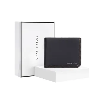 Simvay Clos Cow Leather Coin Purse Card Holder Clutch Money Clip ID Holder Regular Men's Black/Coffee