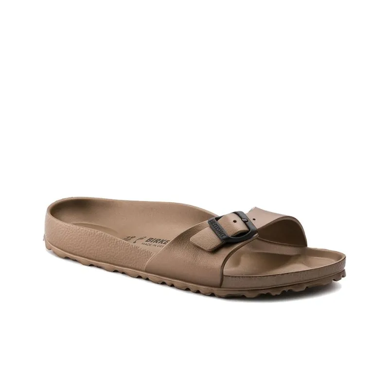 Birkenstock Madrid Slip-Resistant Slide Slippers Unisex Brown Narrow Fit-2