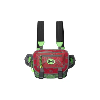 GUCCI Nylon Backpack Trumpets Men's Green