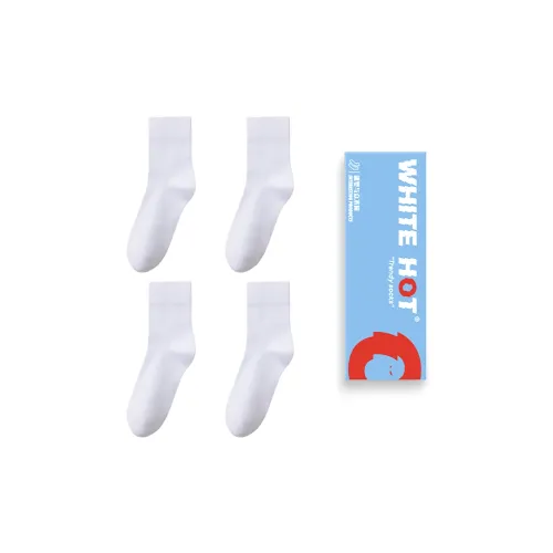 WHITE HOT Men Mid-Calf Socks