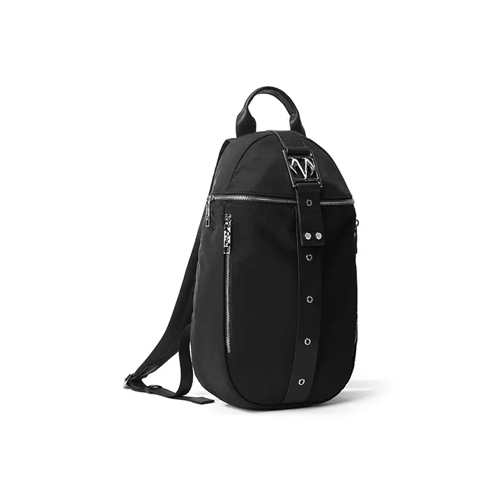 BABAMA Microfiber Synthetic Leather Backpack Regular Unisex Black-1