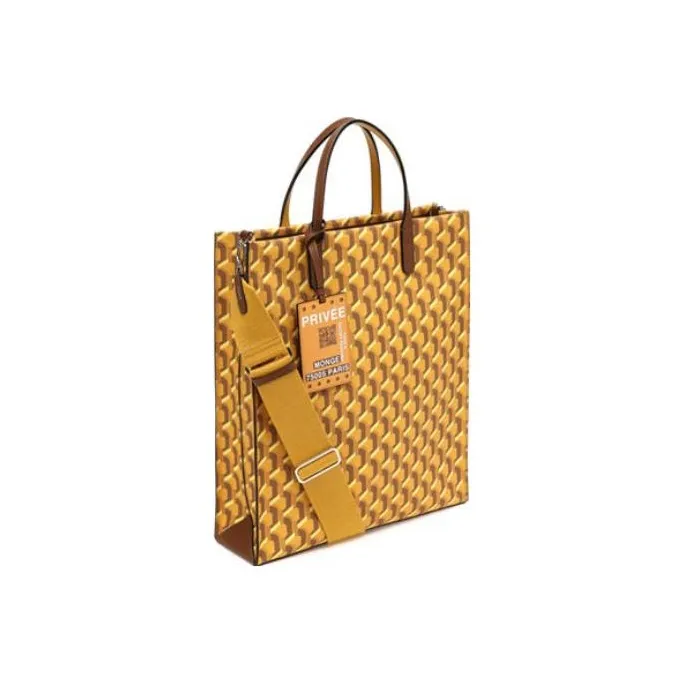 ROSA.K Synthetic Cow Leather Tote Bag Shopping Bag Handbag Women's Yellow-1