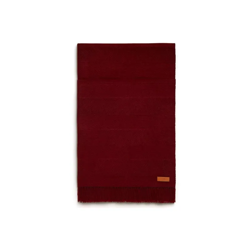 HERMES Knit Scarves Women's Burgundy-0