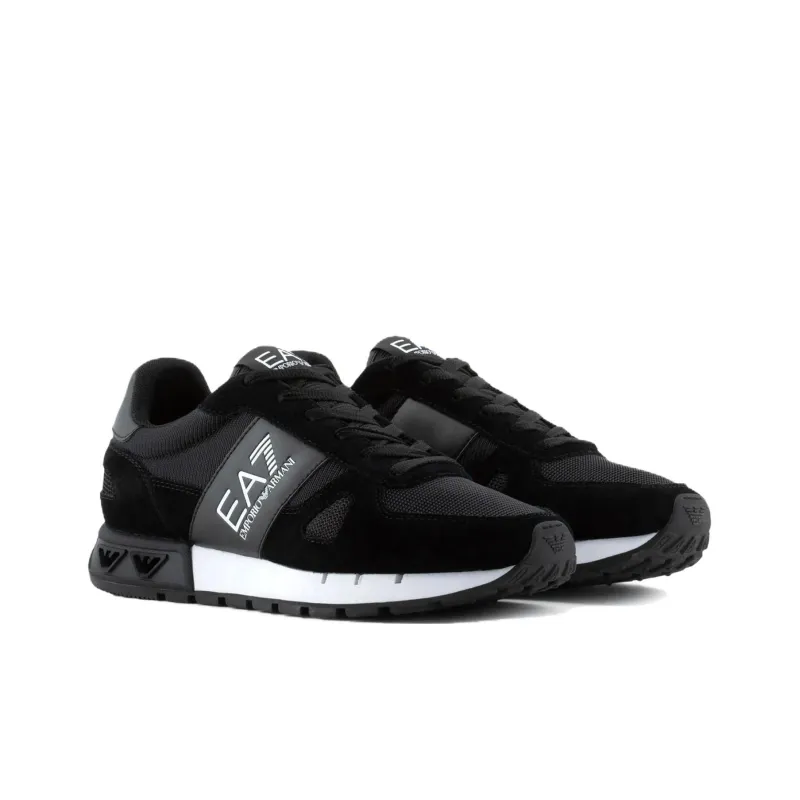 EMPORIO ARMANI Logo Printed Panelled Lace Up Sneakers-3