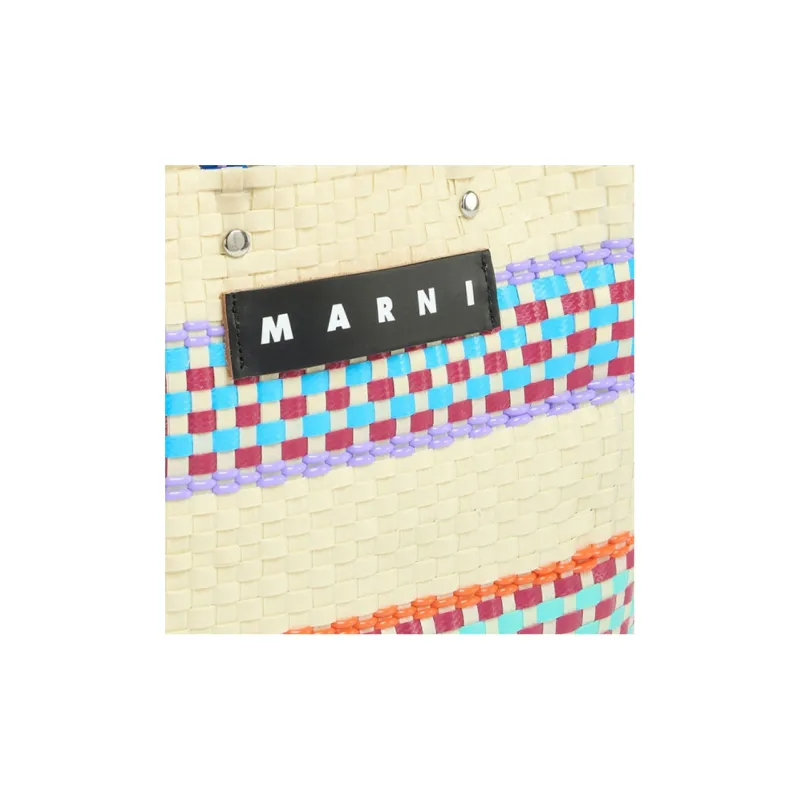 MARNI Basket Series Plastic Basket Bag Tote Bag Shopping Bag Handbag Small Size Women's Multicolor-3