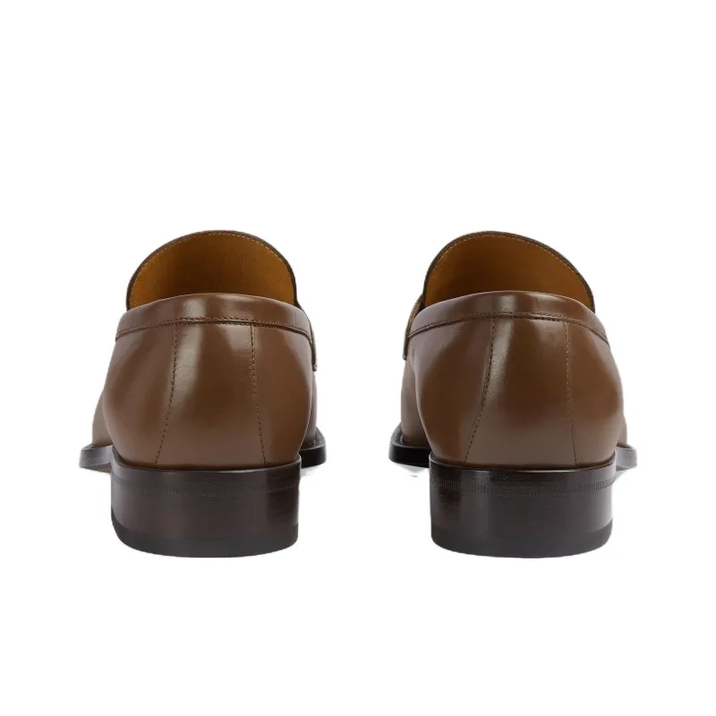 GUCCI Horsebit Loafers Men's Brown-4