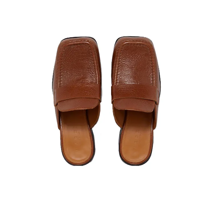 MARNI Women's Heeled Mule 'Nougat'-3