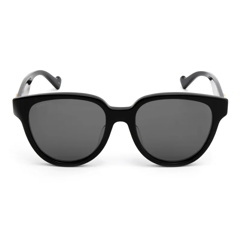 GUCCI Retro Round Acetate Frame Sunglasses Black-1