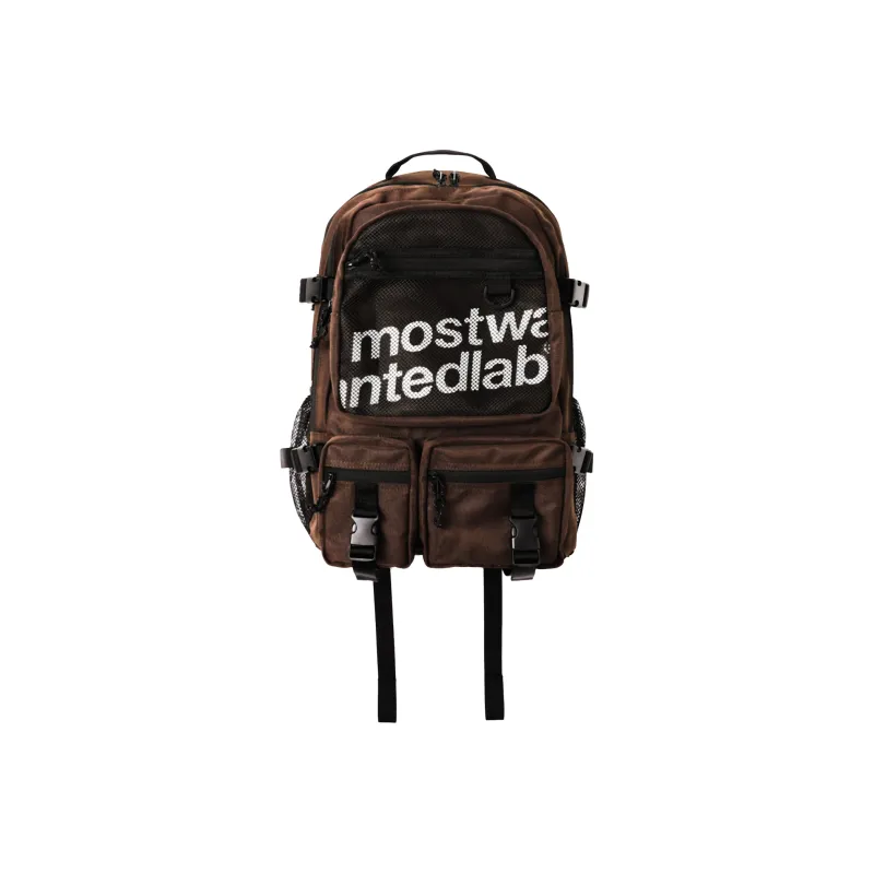 MostwantedLab Polyester Backpack Large Size Unisex Dark Brown-3