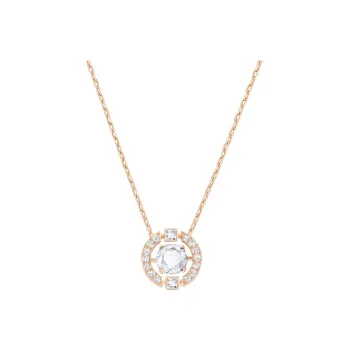 Swarovski Faux Crystal Stone Necklaces Women's Rose Gold