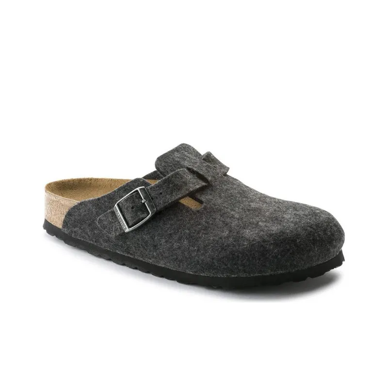Birkenstock Boston Regular 'Wool Felt Anthracite'-1