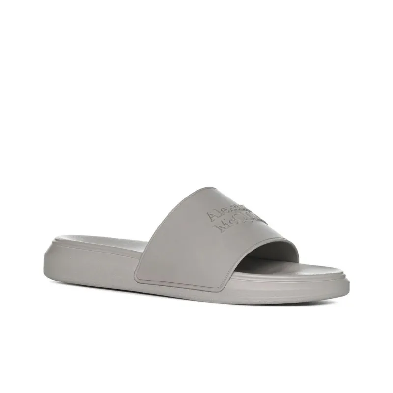 Alexander McQueen Logo Slides Grey Stone-2