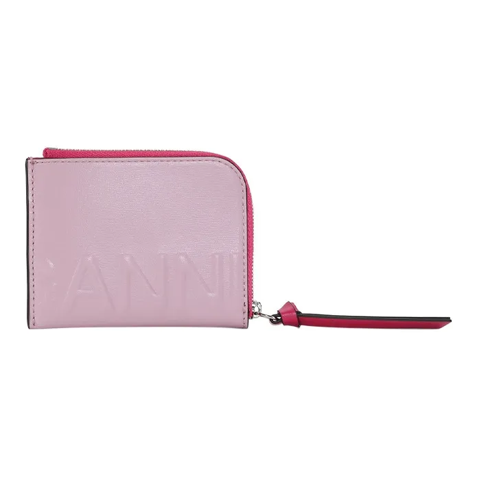 GANNI 3D-logo Zipped Wallet-0