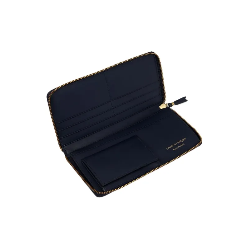 CDG Leather Wallet Regular Women's Dark Blue-3