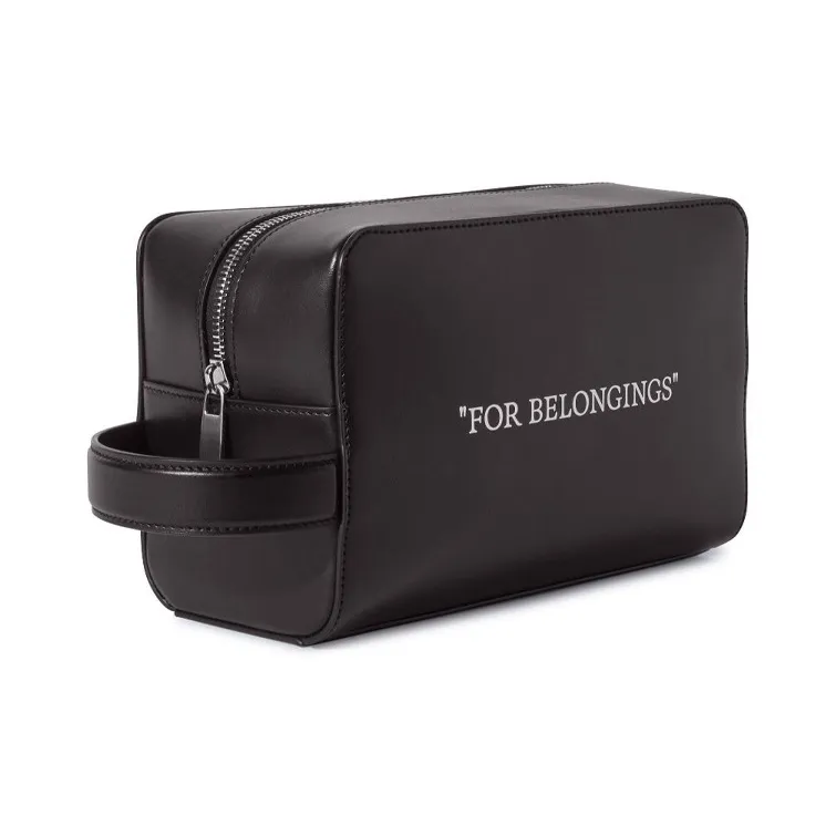 OFF-WHITE Slogan Printed Makeup Pouch-1