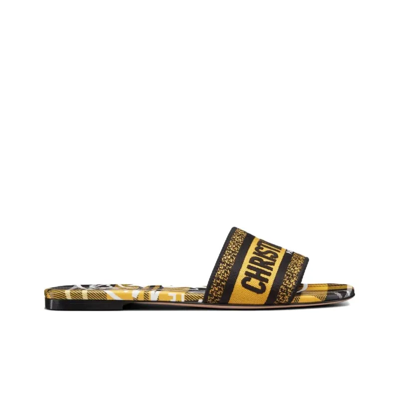 DIOR Dway Slide Slippers Women's Yellow-1