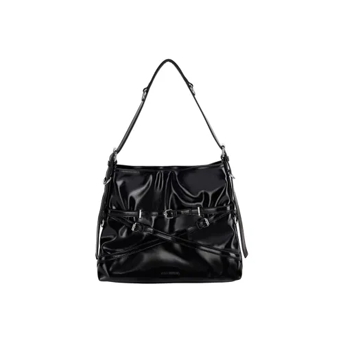 BAGSMART Artificial Leather Crossbody Bags Shoulder Bags Large Size Women's Black/Silver/Ecru/Pink