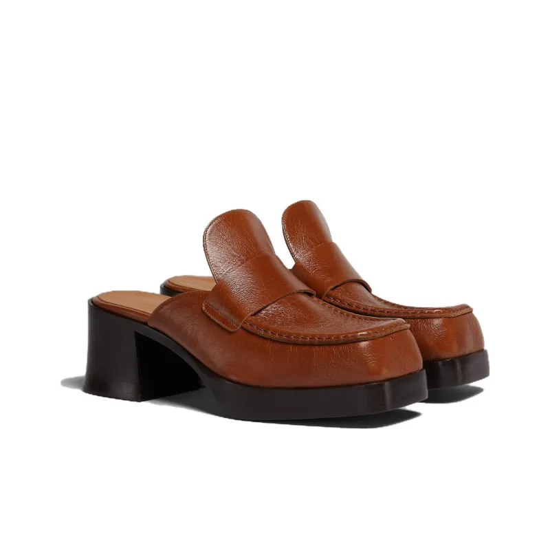 MARNI Women's Heeled Mule 'Nougat'-2