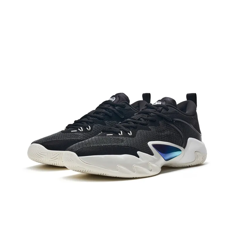 XTEP Against The Sky Generation Basketball Shoes Men Low Top Black/Sail White-4