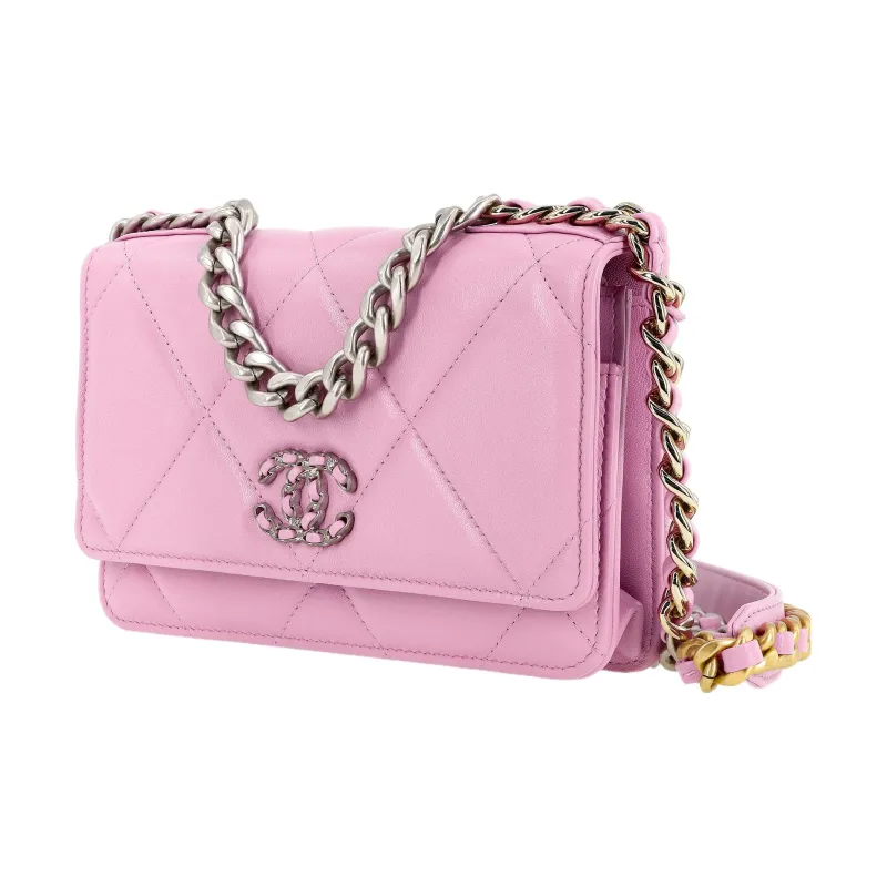 CHANEL Lambskin Handbag, Shoulder Bag, Crossbody Bag Women's Pink-1