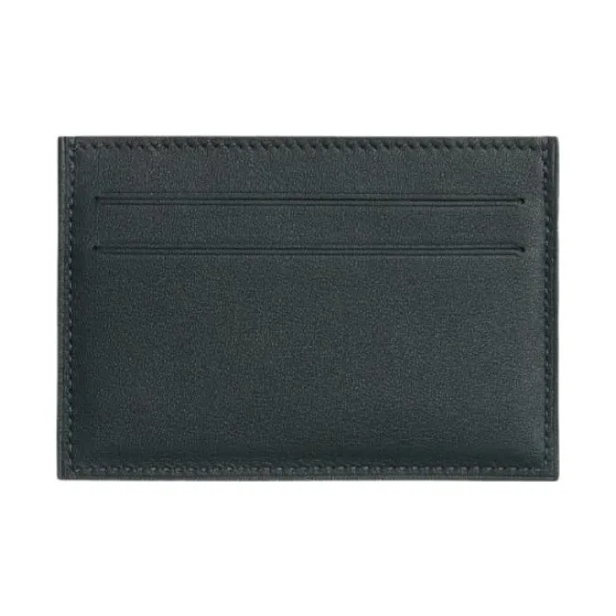 HERMES Citizen Twill Swift Calfskin Card Holder Regular Men's Green-1