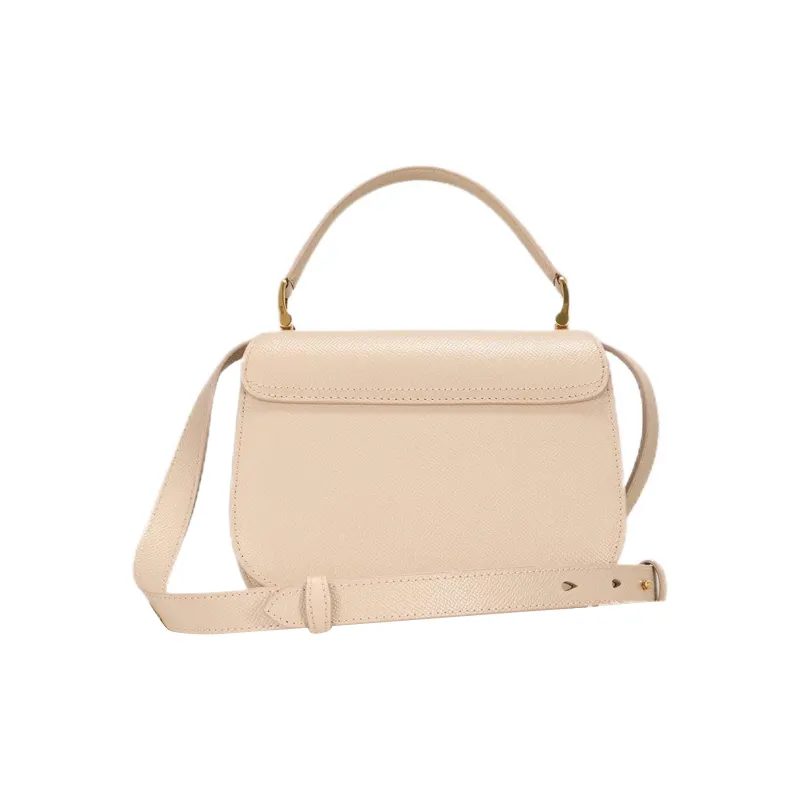 AMIPARIS Cow Leather Portable Crossbody Bag, Shoulder Bag Mini Women's Beige-2