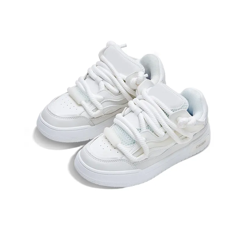 KARLIE KELLER Coverage, Abrasion Resistant, Waterproof, Slip Resistant Low Top Puffy Shoes Unisex White-3
