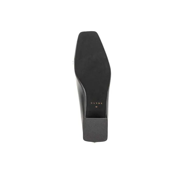 RANDA Cotton Casual Single Shoes 4cm Women's-11