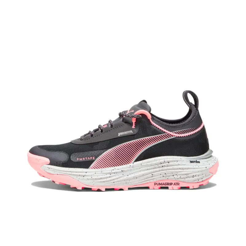 PUMA Voyage Nitro Anti Slip Wear Resistant Low Top Running Shoes Women's Black Pink-0