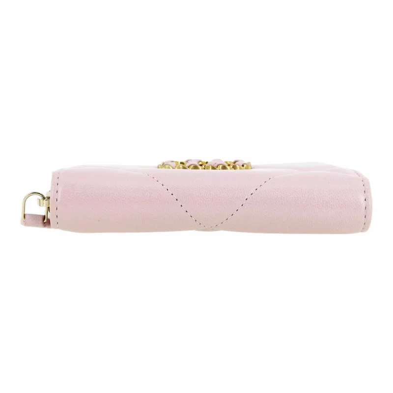 CHANEL Lambskin Wallet Trumpets Women's Light Pink-3