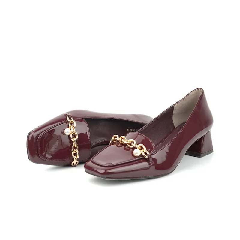 RANDA Cotton Casual Single Shoes 4cm Women's-5