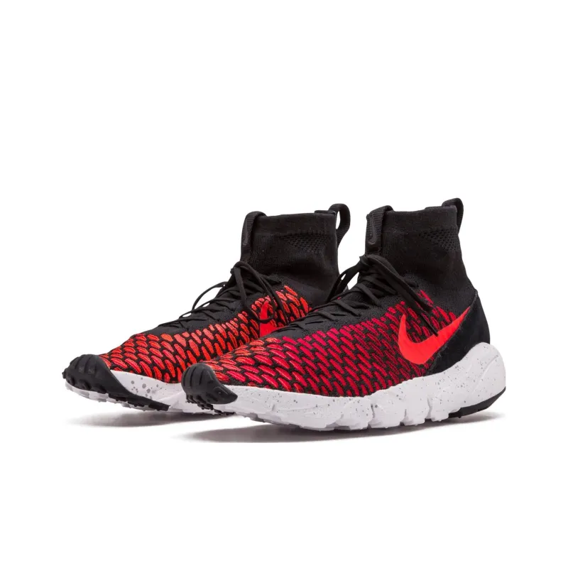 Nike Air Footscape Magista Flyknit Black/Bright Crimson Gym Red Cool Grey-1