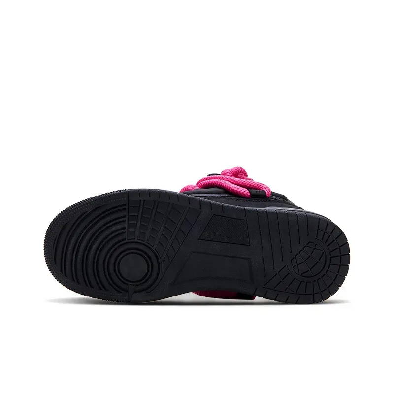 KARLIE KELLER Coverage Height Increasing Support Wear Resistant Low Top Casual Shoes Unisex Pink Black-1