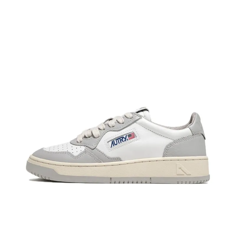 AUTRY Medalist Leather Low Grey White-0
