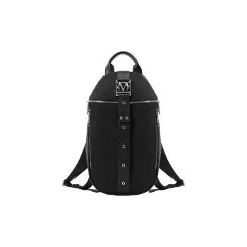 BABAMA Microfiber Synthetic Leather Backpack Regular Unisex Black