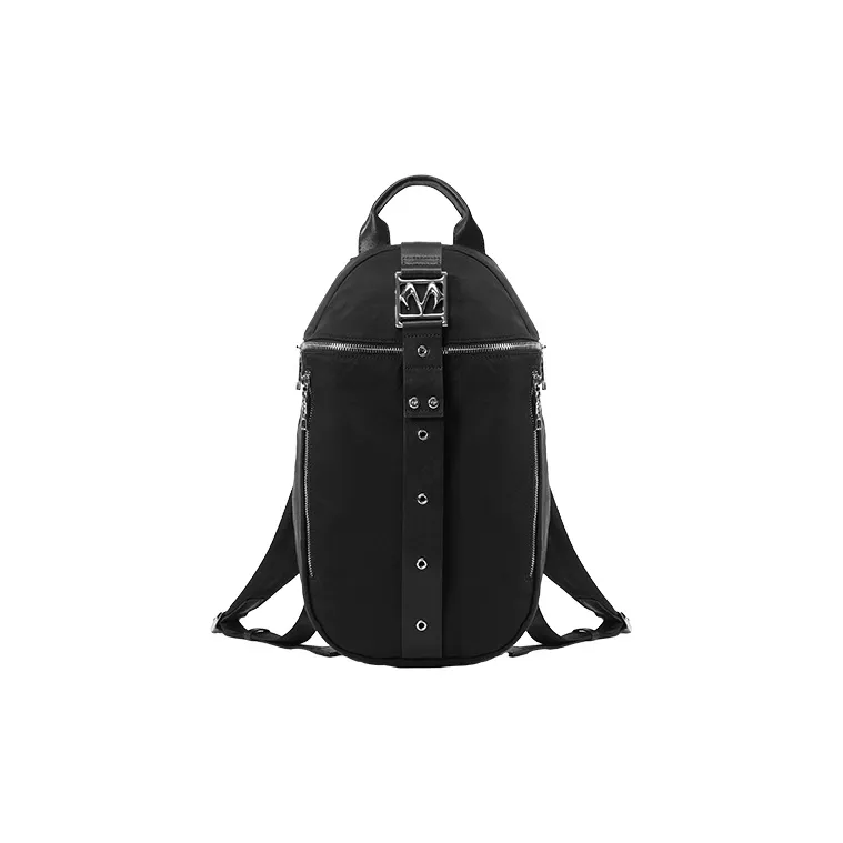 BABAMA Microfiber Synthetic Leather Backpack Regular Unisex Black-0